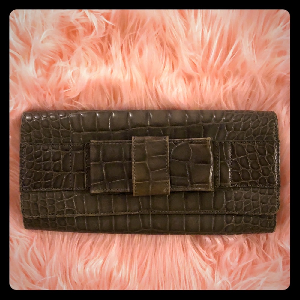 Authentic Michael Kors Collection Grey Clutch